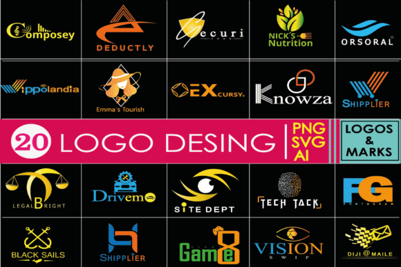 20 Professional Logos Bundle
