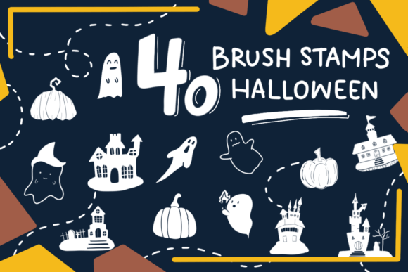 40 Halloween Brush Stamp for Procreate: A Creative Tool for Digital Artists and Designers