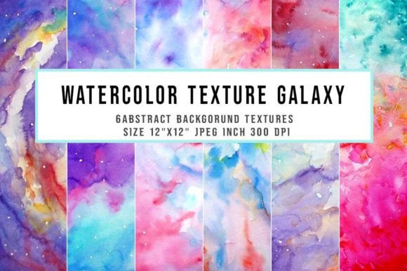 Abstract Watercolor Texture Galaxy