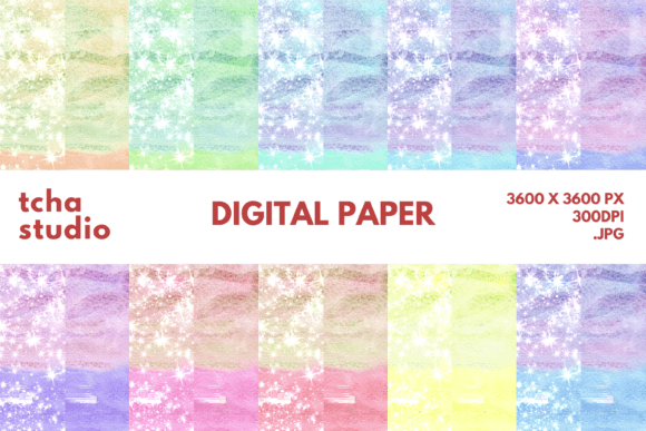 Dry Touch Watercolor Digital Papers