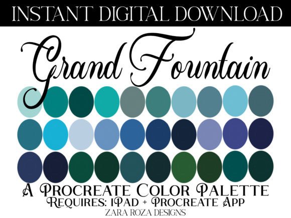 Grand Fountain Procreate Color Palette
