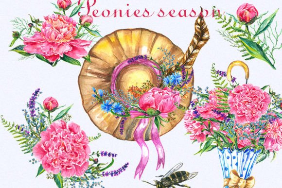 Peony Clipart and Peonies Flower Clipart: A Versatile Resource for Creative Projects