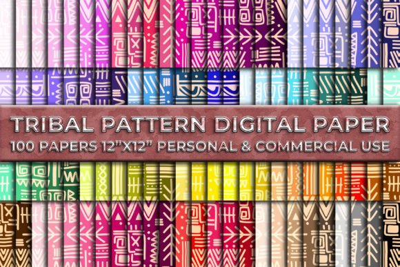 Seamless Tribal Pattern Digital Paper