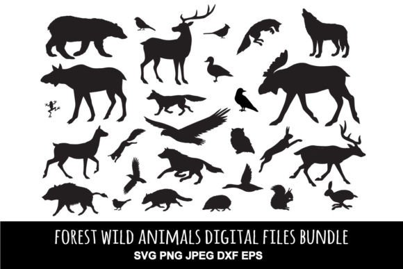 Set of Forest Animals Silhouette: A Versatile Resource for Creative and Professional Projects